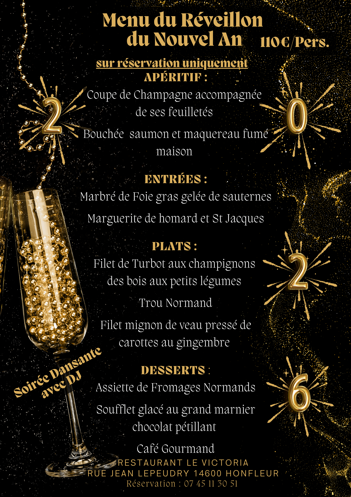 Menu réveillon du nouvel an